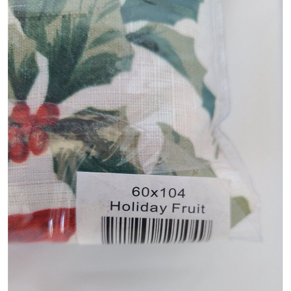 Benson Mills Season's Greetings Fabric Tablecloth 60" X 104" Christmas Holiday - Picture 4 of 4